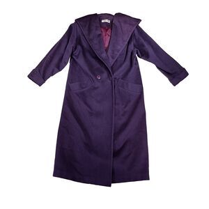 Vintage FORRANI Forecaster Long Line Pea Coat 100% Wool Sz 5/6 USA Trench